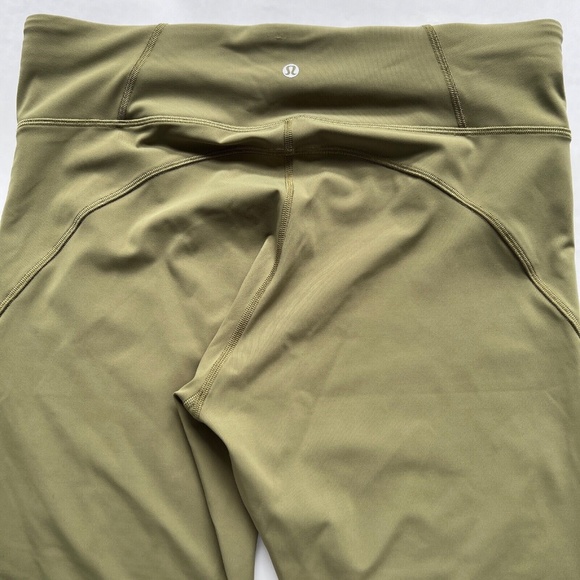 Lululemon Fine Force High-Rise Tight 28" Bronze Green Size 10 Leggings Workout - Picture 9 of 10